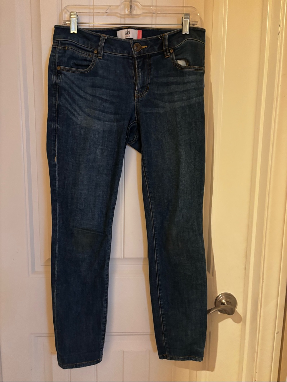 CAbi Dark Blue Cropped Skinny Jeans